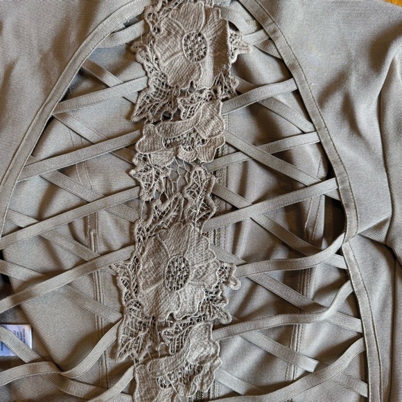 WOW Couture Light Tan Cropped Blazer - Picture 4 of 6